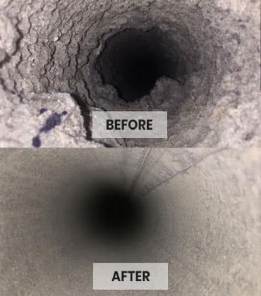 dryer vent before & after